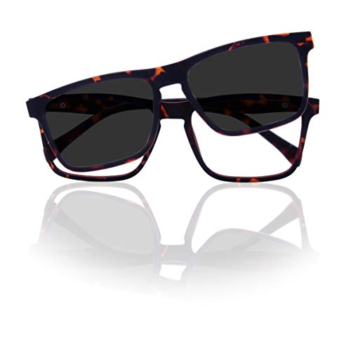 Foreyever Unisex Kids Clip On okulary przeciwsłoneczne dla dzieci, Tartaruga, 42