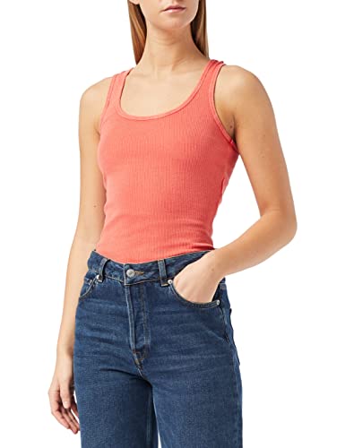 Urban Classics Damski top sportowy damski Faded Tank Top, Pomarańczowy (Hummer 00337), XS