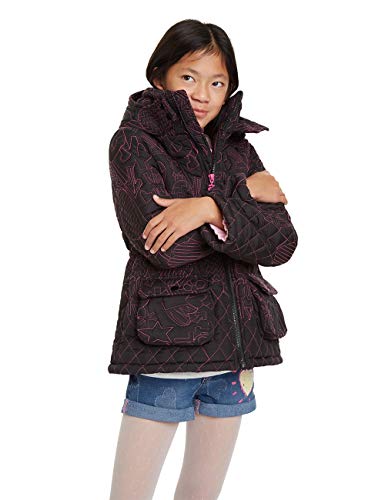 Desigual Płaszcz dziewczęcy Clementina, czarny (Negro 2000), 140 cm