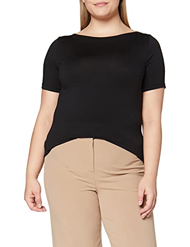 VERO MODA Damska koszulka Vmpanda Modal S/S Top Ga Noos, czarny, L