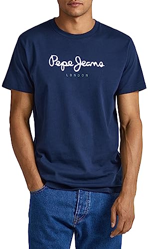 Pepe Jeans Eggo Long Męski T-shirt, Granatowy, M