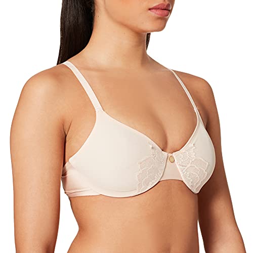 Chantelle ORANGERIE, bardzo kryjący biustonosz z fiszbinami, bielizna damska, Peau Rose, 70D
