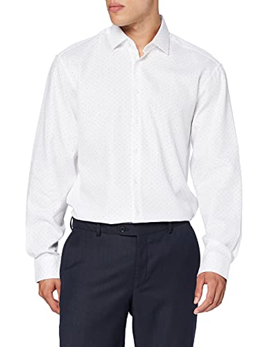 Seidensticker Męska koszula biznesowa, niebieski (niebieski 11), 41