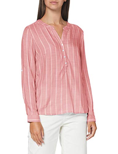 TOM TAILOR Damski Bluzka strukturalna 1009257, 21398 - Pink Vertical Striped, 40