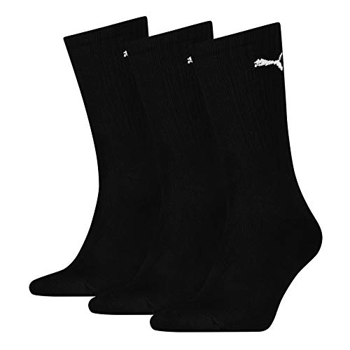 PUMA Lekkie skarpety uniseks (3 sztuki), czarny, 42 EU
