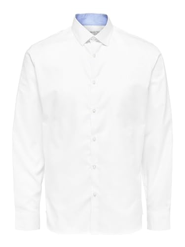 SELECTED HOMME Shdonenew-Mark koszulka męska Ls Noos koszula biznesowa, biały (Bright White), M