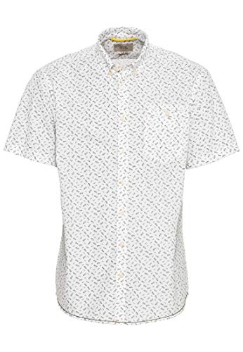camel active Męska koszula na co dzień, Weiß (Offwhite Core 2), M