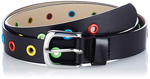 Playshoes Unisex dziecięcy kolorowy pasek z nitami, czarny, 80