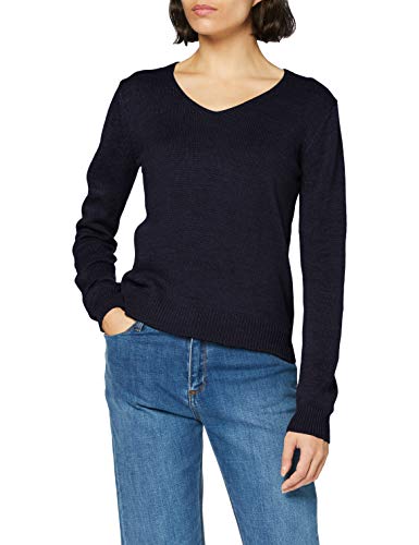 Mexx Damski sweter z wełny w kształcie litery V, sky captain, XS
