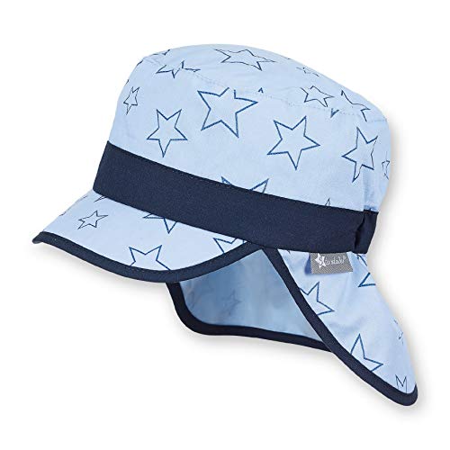 Sterntaler Czapka z daszkiem i ochroną szyi dla chłopców, niebieski (niebo 325), 47