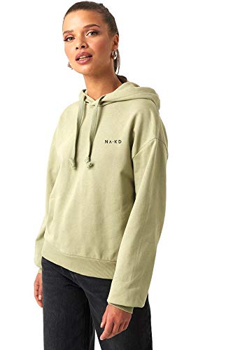 NA-KD Damska bluza z kapturem z logo Basic