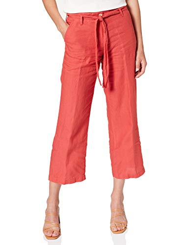 BRAX Damskie spodnie w stylu Maine S skrócone lniane spodnie, koralowy, 34W / 30L