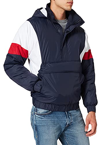 Urban Classics Męska kurtka z podszewką, wielokolorowy (Navy/White/Fire Red 01243), XXL