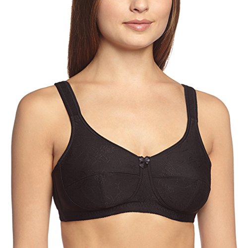 Sassa Miękki biustonosz żakardowy, Czarny - Schwarz (Schwarz 00500), 95B