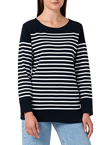 Armor Lux Damska bluzka z długim rękawem Mariniã¨re Amiral Femme, Wielokolorowa (Bi8 Rich Navy/Blanc Bi8), 42 (Producent Rozmiar:4)