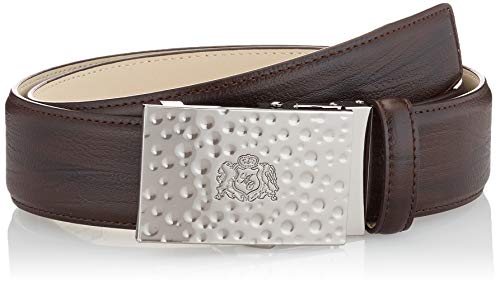 Anthoni Crown Pasek skórzany unisex, ciemnobrązowy, 90 cm