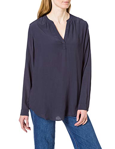 ESPRIT Bluzka z wiskozy LENZING™ ECOVERO™, 400/granatowy, 38