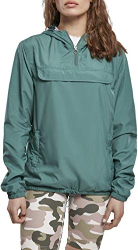Urban Classics Damska wiatrówka z kapturem dla kobiet, damska kurtka Basic Pull Over Jacket dostępna w ponad 10 wariantach kolorystycznych, rozmiary XS - 5XL, Paleleaf, XL
