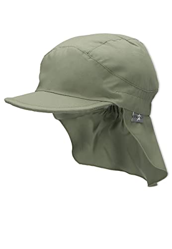 Sterntaler Unisex dziecięca czapka z daszkiem z ochroną karku, bez tasiemek do wiązania czapka dziecięca, ciemnozielony, 51