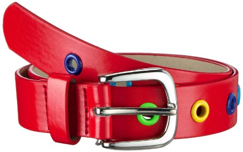Playshoes Unisex dziecięcy pasek z kolorowymi nitami, 8 – czerwony, 55