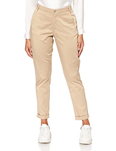 Vila Spodnie damskie Cropped Chino, Soft Camel, 38 PL