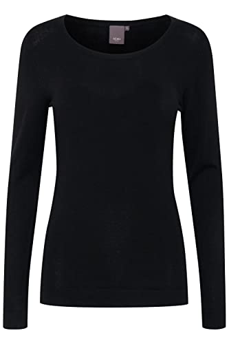 ICHI Damska koszulka Mafa O Ls z długim rękawem, czarny (Black 10001), S