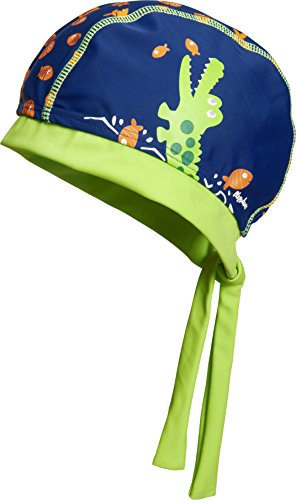 Playshoes Ochrona przed promieniowaniem UV chusta na głowę krokodyl czapka kąpielowa, Blu (Marine), 55