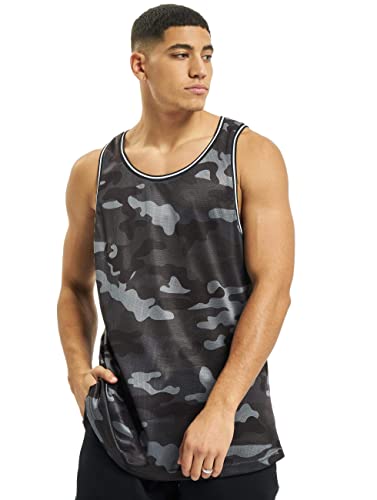 Urban Classics Męski tank top Camo Mesh, ciemne moro, S