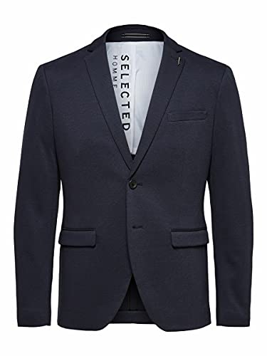 SELECTED HOMME Męska marynarka Slhslim-Cole BLZ B Noos, granatowy blezer, 52