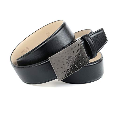 Anthoni Crown Pasek skórzany unisex, czarny, 95 cm