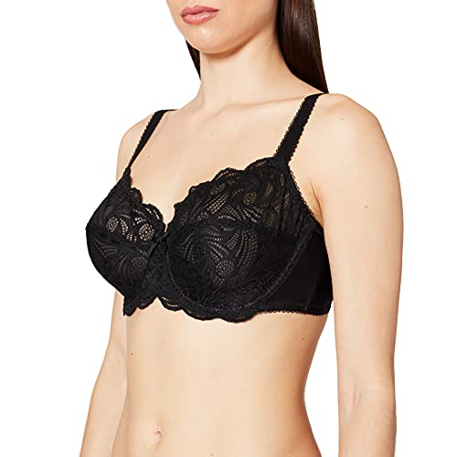 Sans Complexe Damski biustonosz Ariane Soutien Gorge Classique Armatures nieusztywniany biustonosz z fiszbinami, Czarny, 70D