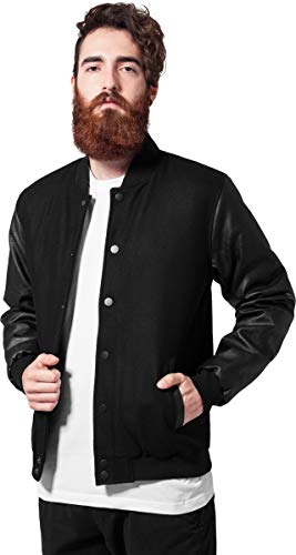 Urban Classics Kurtka męska Oldschool College, Blk/Blk., 5XL duże rozmiary