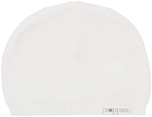 Noppies Uniseks - Niemowlęta U Hat Knit Rosita Czapka, Biały (White C001), 0-3 miesięcy