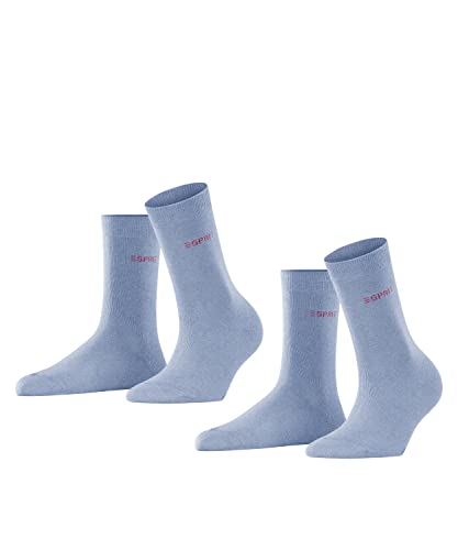 ESPRIT Kobiety Skarpety Uni 2-Pack , Bawełna, 2 Pak, Niebieski (Jeans Melange 6458); 35-38