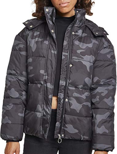 Urban Classics Damska kurtka puchowa Camouflage kurtka zimowa Ladies Boyfriend Camo Puffer Jacket, wielokolorowy (Darkcamo 00707)., 5XL