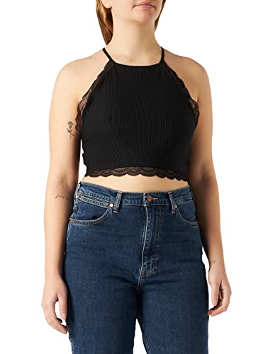 Urban Classics Damski top Laces String-Top, czarny (Black 00007), XS