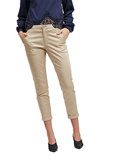 Vila Spodnie damskie, Soft Camel, 36