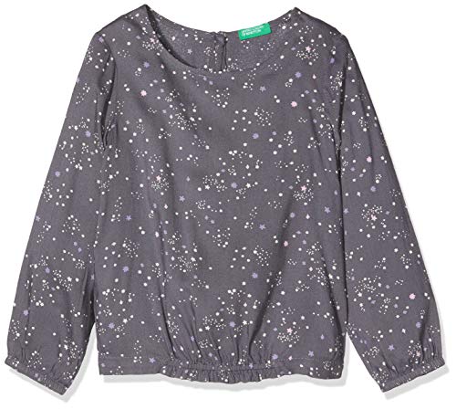 United Colors of Benetton Bluzka dziewczęca, Niebieski (Blu Scuro All/Over 74e), S