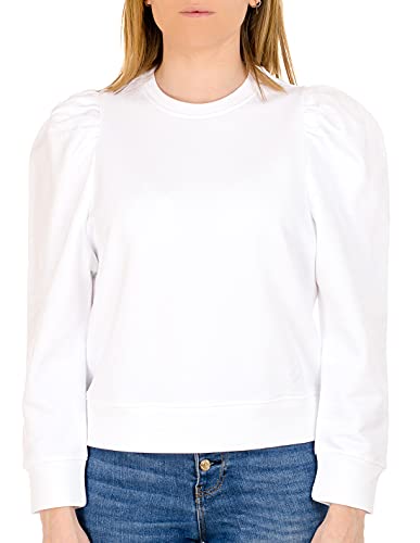 KARL LAGERFELD Damska bluza z logo Puffy Sleeve, Anis, XL