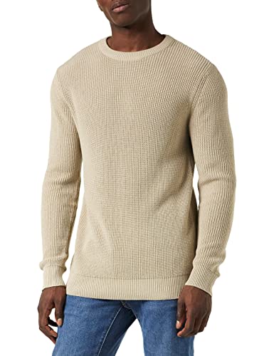 Urban Classics Męski sweter z kardigan ścieg, Beżowy (ciemny piasek 00806), L
