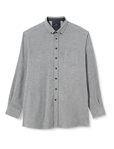 Daniel Hechter Męska koszula regularna z kołnierzem button-down, jasnoszary, 3XL