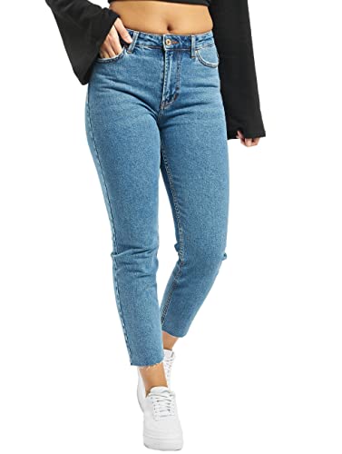 ONLY Dżinsy damskie o prostym kroju Onlemily HW, niebieski (Dark Blue Denim), 25W / 32L