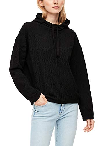 s.Oliver Damski sweter z kapturem, czarny, XS