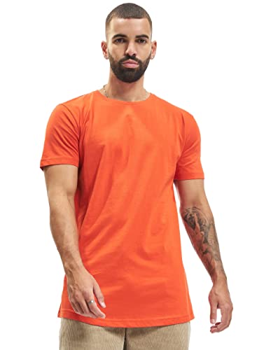 Urban Classics Męski T-shirt Shaped Long Tee jednokolorowy, długi krój koszulka męska, dostępna w wielu różnych kolorach, rozmiary XS-5XL, blodpomarańczowy, M