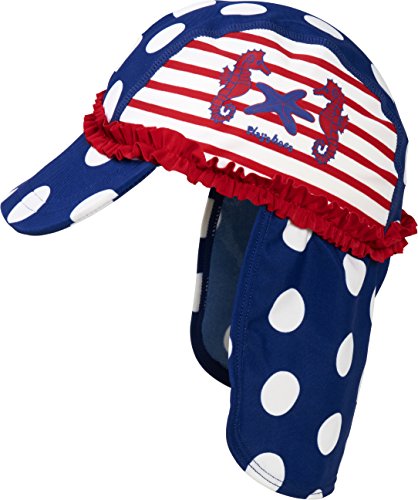 Playshoes Dziewczęca ochrona przed promieniowaniem UV czapka z konikami morskimi