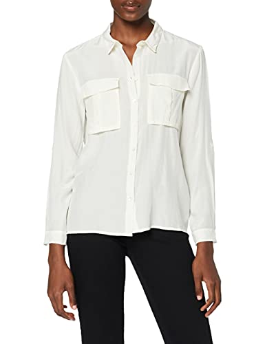 Yargıcı Damska koszula z kieszeniami, detale, Kość słoniowa (Off White 037), XL