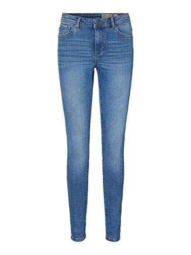 Vero Moda Jeansy damskie skinny, Niebieski (średni niebieski denim średni niebieski denim), S