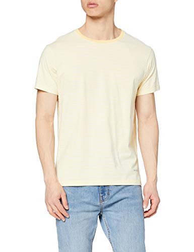 Hackett London Męski T-shirt w paski, 016sunset, XL