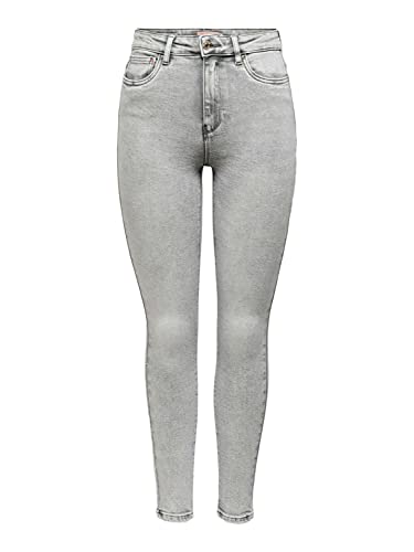 ONLY Dżinsy damskie skinny fit ONLMila Life HW Ankle, Jasnoszary denim, 32-34