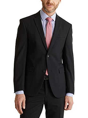 ESPRIT Collection Męska kurtka garniturowa 990eo2g303, czarny, 50